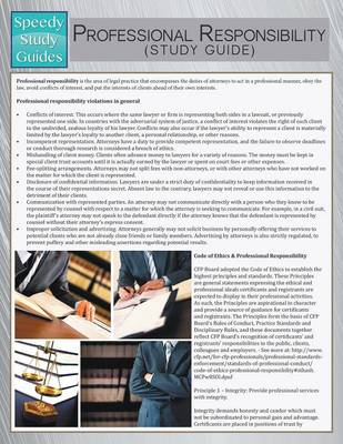 Professional Responsibility (Speedy Study Guide) (Paperback)