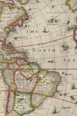 1662 Map of South America and North America: A Poetose Notebook / Journal / Diary (50 pages/25 sheets) - Poetose Notebooks (Paperback)