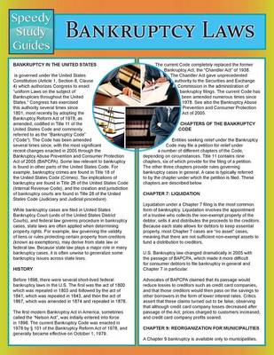 Bankruptcy Laws (Speedy Study Guide) (Paperback)