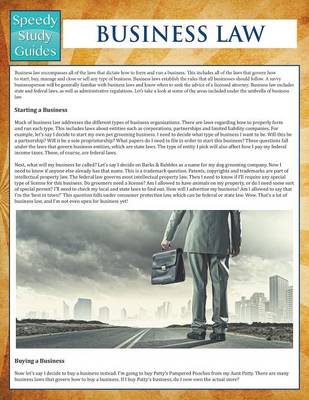 Business Law (Speedy Study Guides) (Paperback)