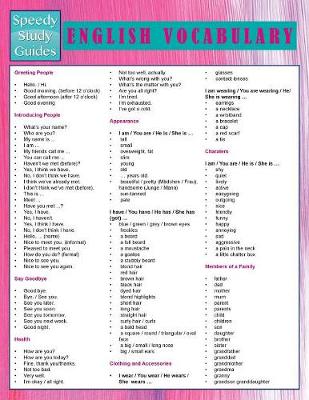 English Vocabulary (Speedy Study Guides) (Paperback)