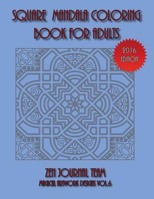 Square Mandala Coloring Book for Adults (Paperback)