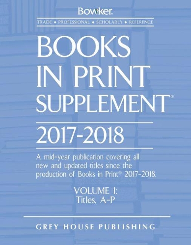 Books In Print Supplement, 2017-18: 3 Volume Set (Hardback)