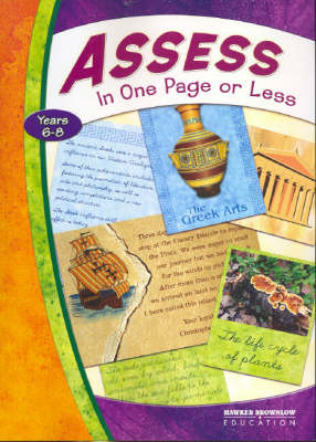 Assess in One Page or Less: Grade 6-8 (Paperback)
