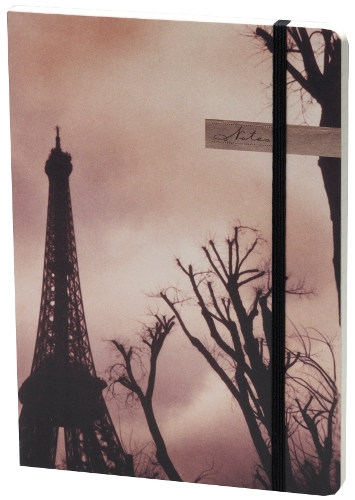 Paris Twilight Lined Elastic Large Journal (Paperback)