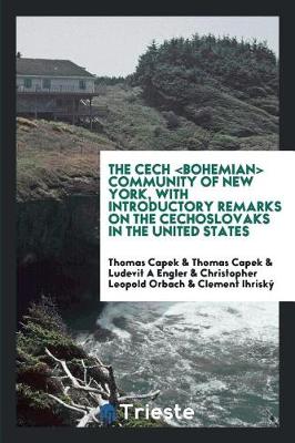 The Cech Community of New York, with Introductory Remarks on the Cechoslovaks in the United States (Paperback)