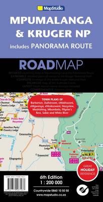 Mpumalanga & Kruger National Park includes panorama route road map (Sheet map, folded)