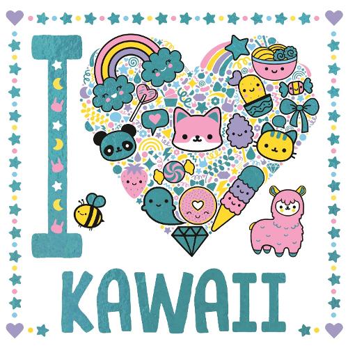 I Heart Kawaii - I Heart Pocket Colouring (Paperback)