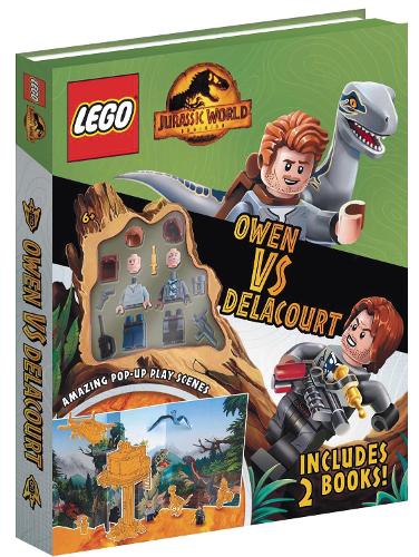 LEGO® Jurassic World™: Owen vs Delacourt (Includes Owen and Delacourt LEGO® minifigures, pop-up play scenes and 2 books) (Hardback)