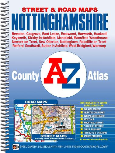 Nottinghamshire County Atlas - A-Z County Atlas (Spiral bound)