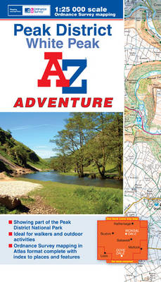 Peak District (White) Adventure Atlas - A-Z Adventure Atlas (Paperback)