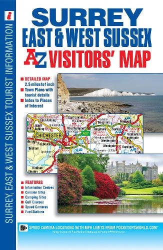 Surrey, East and West Sussex A-Z Visitors' Map (Sheet map, folded)