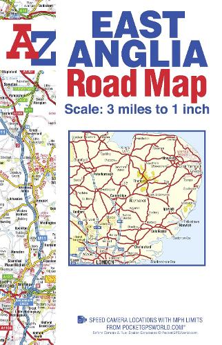 East Anglia Road Map - A-Z Road Map (Sheet map, folded)