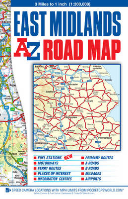 East Midlands Road Map - A-Z Road Map (Sheet map, folded)