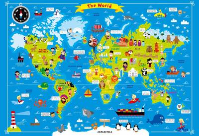 Fun Wall Chart World Map | Waterstones