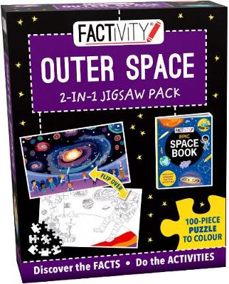Factivity Outer Space 2-in-1 Jigsaw Pack: 100-Piece Puzzle to Colour