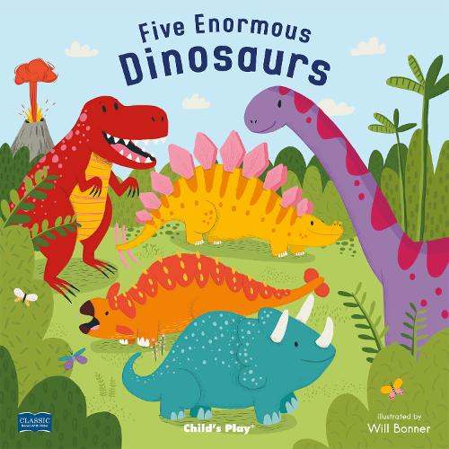 Five Enormous Dinosaurs - Classic Books with Holes 8x8 with CD (Board book)