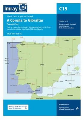 Imray Chart C19 2019: A Coruna to Gibraltar - Imray C Charts 19 (Sheet map, folded)
