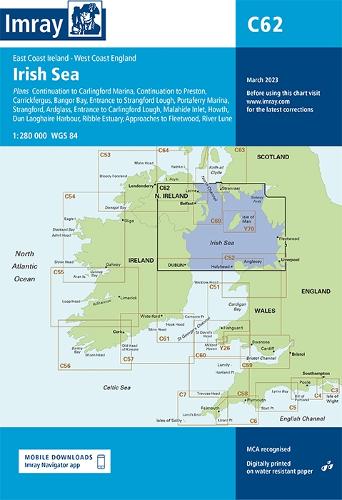 Imray Chart C62 2020: Irish Sea - Imray C charts 62 (Sheet map, folded)