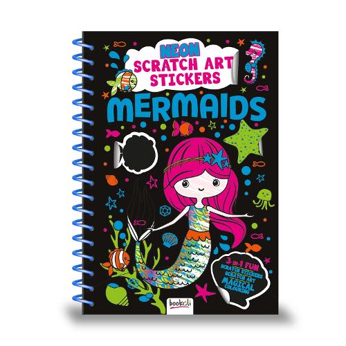 Neon Scratch Art Sticker Mermaids by Bookoli Limited Waterstones