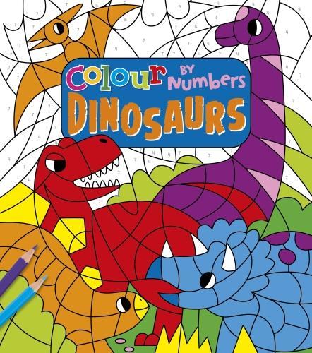 Colour by Numbers: Dinosaurs (Paperback)