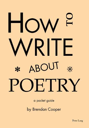 How to Write About Poetry: A Pocket Guide (Paperback)