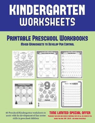 Printable Preschool Workbooks: Mixed Worksheets to Develop Pen Control (Kindergarten Worksheets): 60 Preschool/Kindergarten Worksheets to Assist with the Development of Fine Motor Skills in Preschool Children - Printable Preschool Workbooks (Paperback)