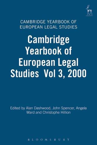 Cambridge Yearbook of European Legal Studies: Vol. 3 - Cambridge Yearbook of European Legal Studies 3 (Hardback)