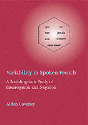 Variability in Spoken French Pb (Paperback)