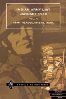 Indian Army List January 1919 (Paperback)