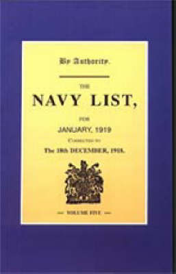 Navy List January 1919 (corrected to 18th December 1918) (Paperback)