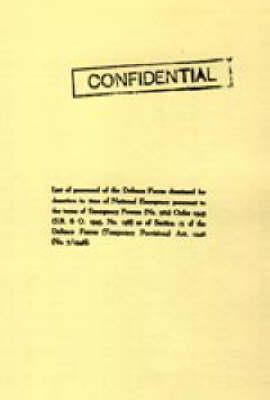 List of Personnel of the Irish Defence Forces Dismissed for Desertion During the Second World War (Paperback)