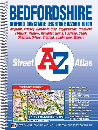 Bedfordshire County Atlas - A-Z County Atlas (Spiral bound)