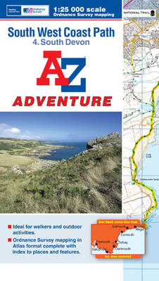 SW Coast Path South Devon Adventure Atlas - A-Z Adventure Atlas (Paperback)