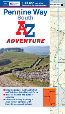 Penine Way (South) Adventure Atlas - A-Z Adventure Atlas (Paperback)