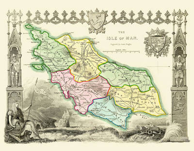 Thomas Moule Map of the Isle of Man 1836: 20" x 16" Photographic Print of the Isle of Man (Sheet map, flat)