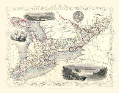 John Tallis Map of West Canada 1851: 20" x 16" Photographic Print of West Canada (Sheet map, flat)