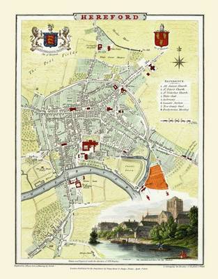 MAP OF HEREFORD 1806 BY COLE /& ROPER