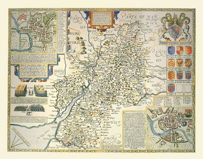 John Speed Map of Gloucestershire 1611: 30" x 25" Large Photographic Poster Print of Gloucestershire - England (Sheet map, rolled)