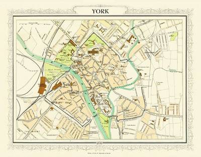 Map of York 1898: Photographic Print of Map of York 1898 (Sheet map, flat)