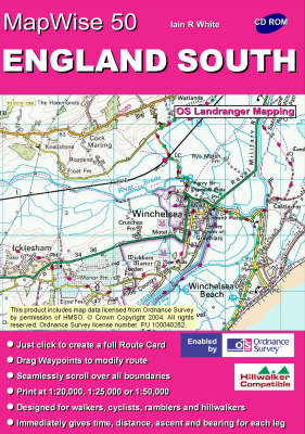 England South: All OS Landranger Maps of England South on CD - MapWise 50 S. (CD-ROM)