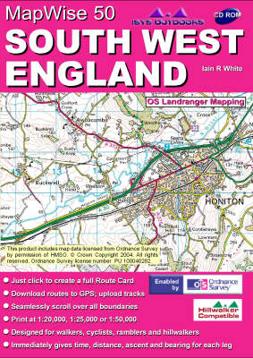 South West England: Interactive Ordnance Survey Landranger Maps on CD - MapWise 50 S. (CD-ROM)