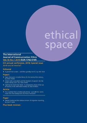 Ethical Space Vol.16 Issue 1 (Paperback)
