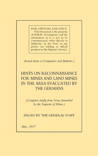 Hints on Reconnaissance for Mines and Land Mines in the Area Evacuated by the Germans 2004 (Paperback)