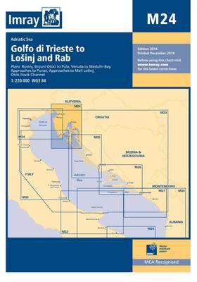 Imray Chart M24: Golfo di Trieste to Losinj and Rab (Sheet map, folded)