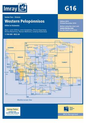 Imray Chart G16: Western Peloponnisos (Sheet map, folded)