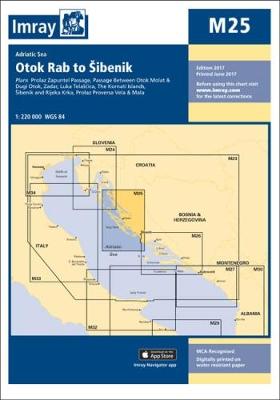Imray Chart M25: Otok Rab to Sibenik - M Series M25 (Sheet map, folded)