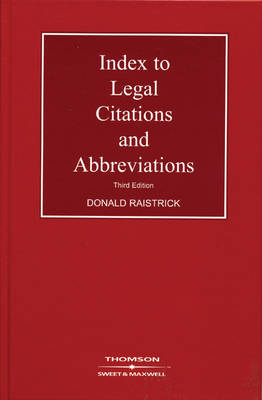 Index to Legal Citations and Abbreviations (Hardback)