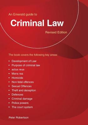 Criminal Law: An Emerald Guide (Paperback)