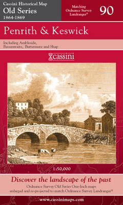 Penrith and Keswick - Cassini Old Series Historical Map No. 90 (Sheet map, folded)